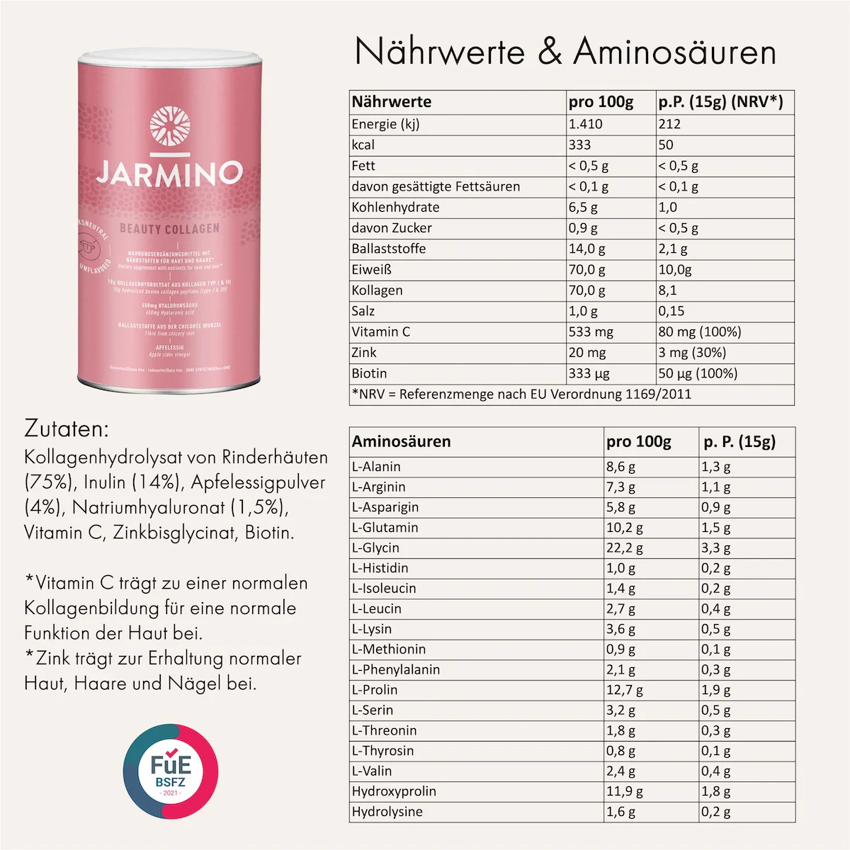 Beauty collagen - Jarmino Nahrwerte Beauty collagen - Jarmino Nahrwerte