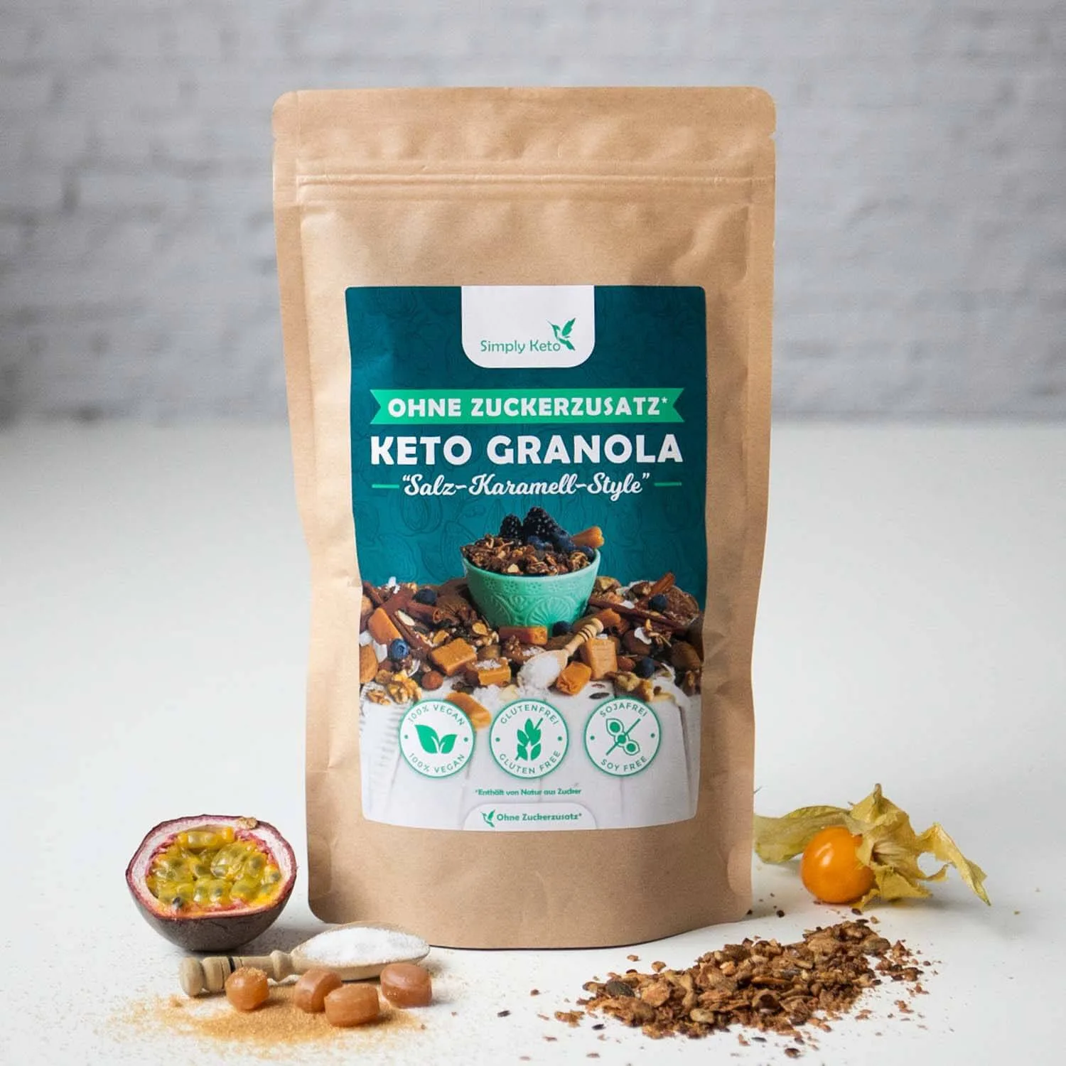 Salzkaramel Granola- 500g Simply keto Salzkaramel Granola -500g