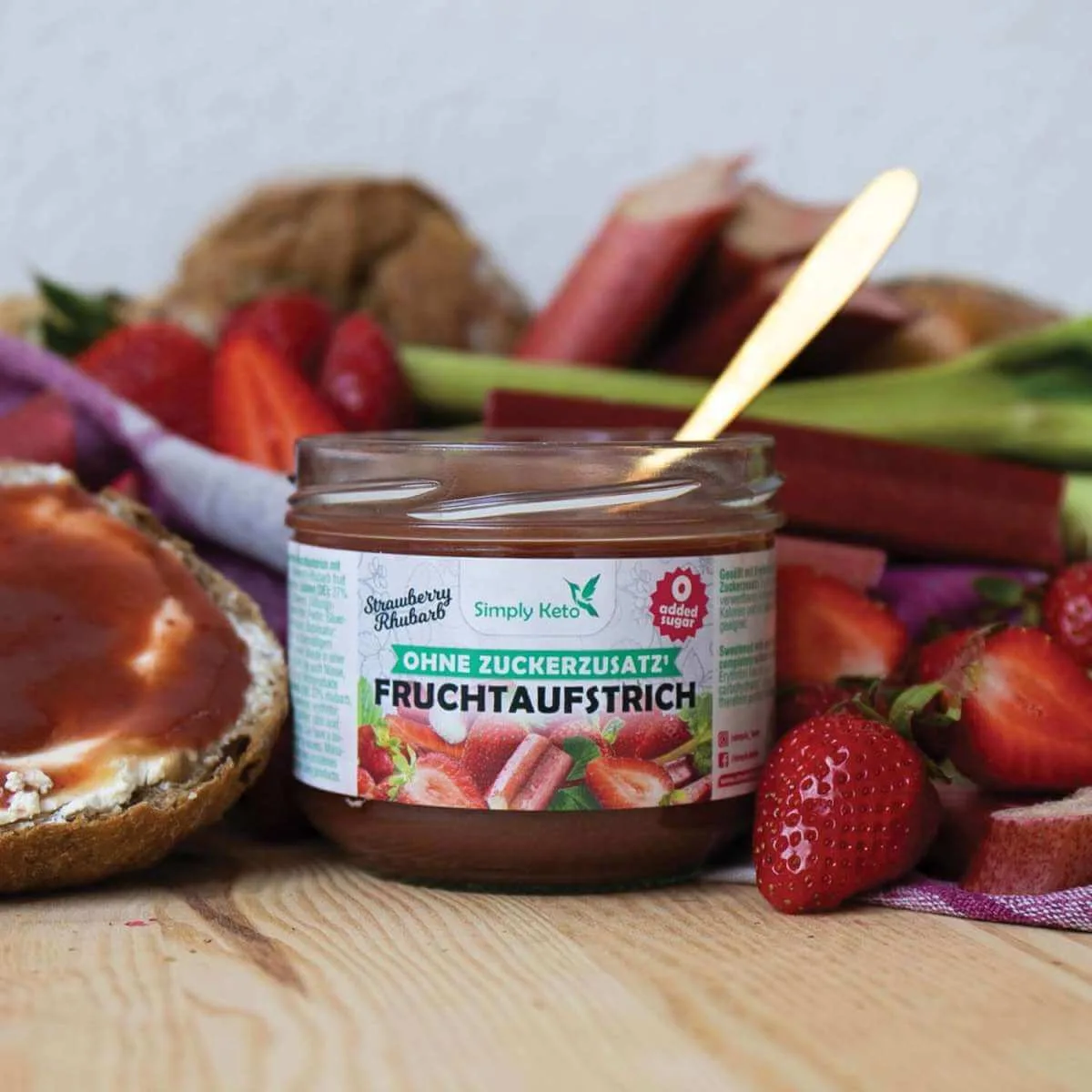 Rhabarber Erdbeer Fruchtaufstrich Rhabarber Erdbeer Fruchtaufstrich