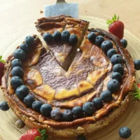 Keto Berry Swirl Cheesecake