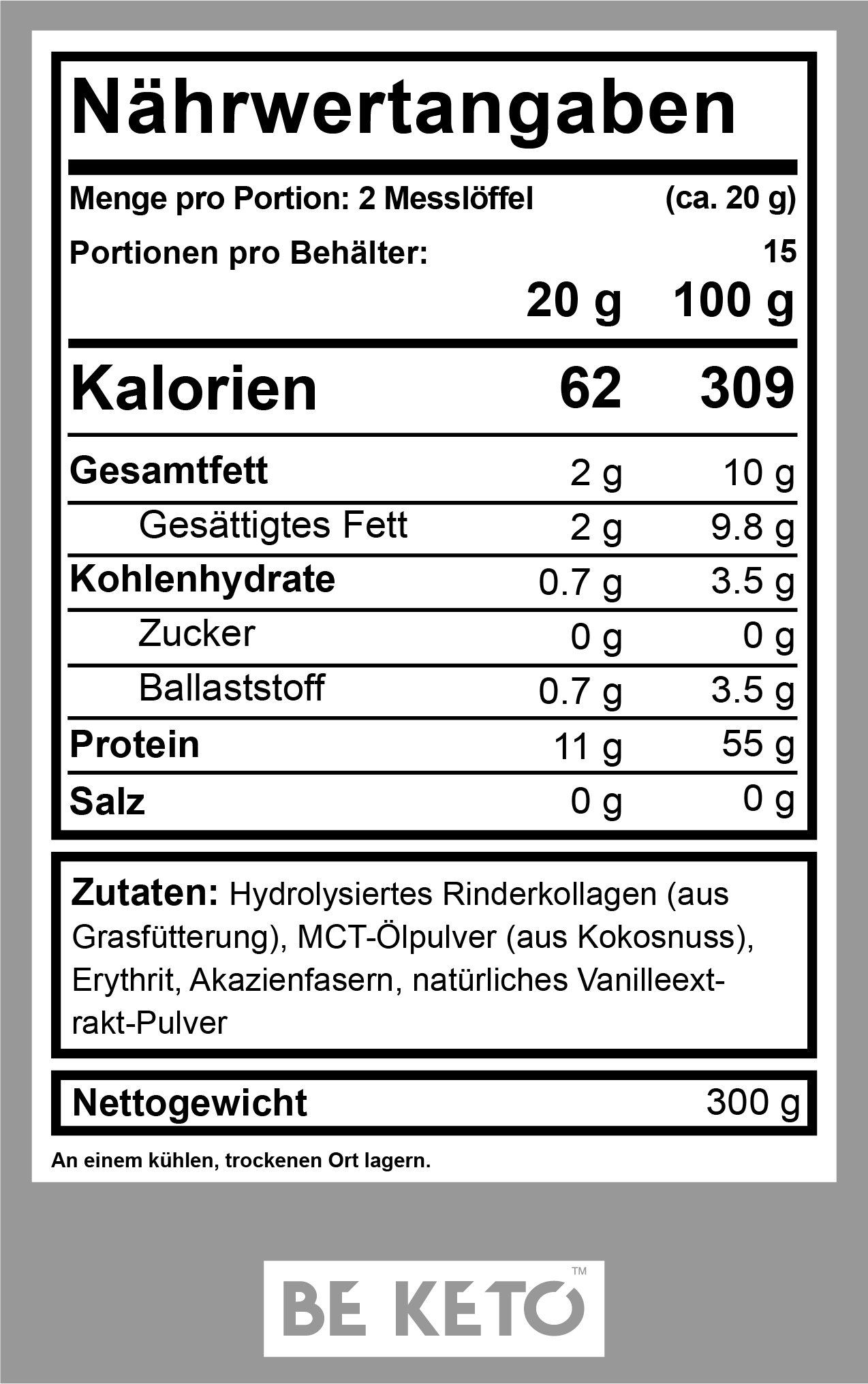 Beketo Collagen mit MCT - Vanilla Beketo Collagen mit MCT - Vanilla