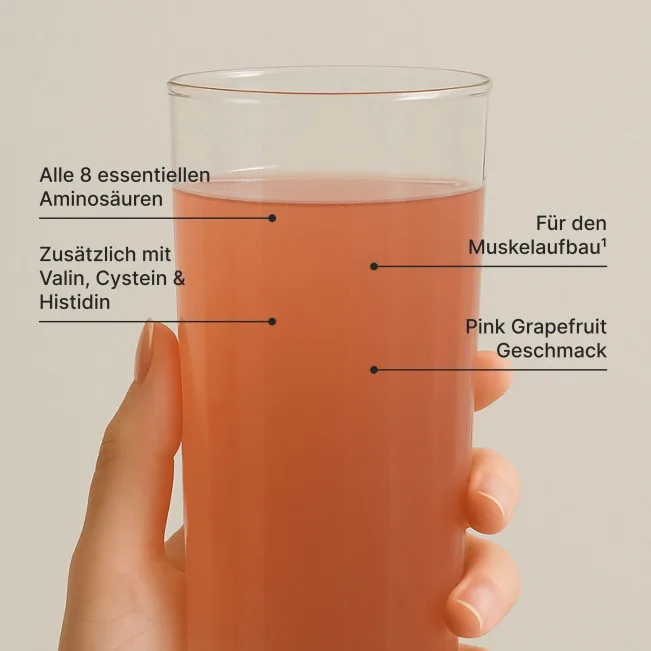 Essential Aminos drink - Alle 9 Essentialen Aminosäuren Essential Aminos drink - Alle 9 Essentialen Aminosäuren
