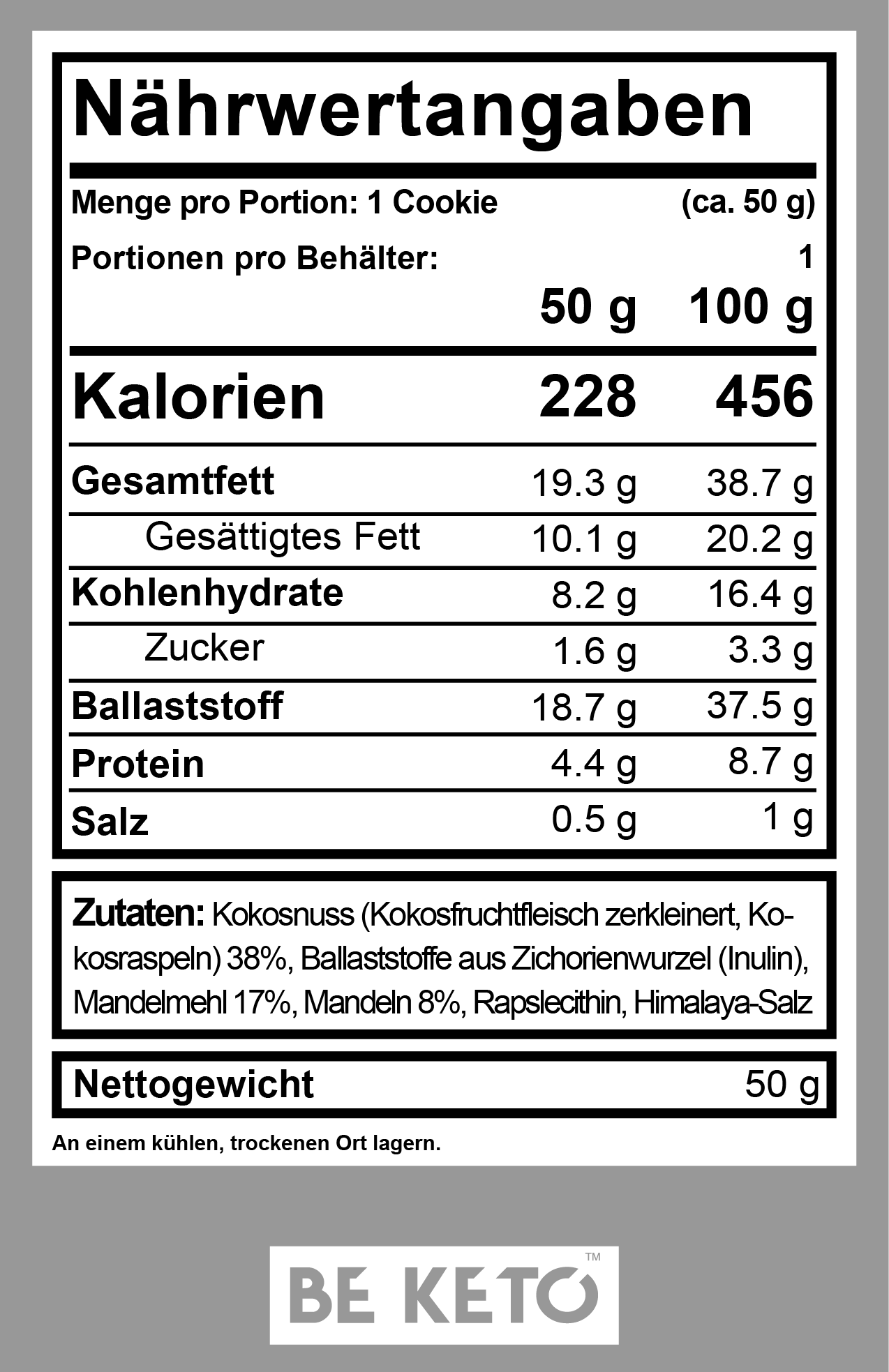 Keto cookie -Coconut, mandel Lower-Carb* Cookie | Coconut & Almond