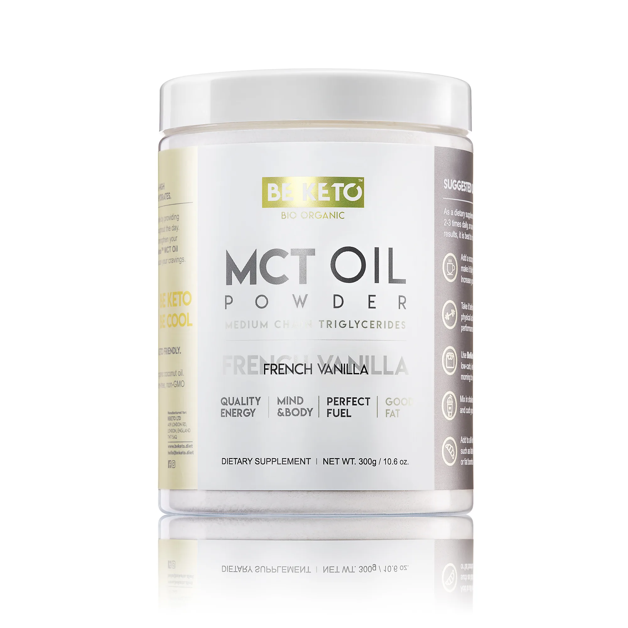 MCT Oil powder-French Vanilla Be Keto - Mct oil powder-Ketoshop
