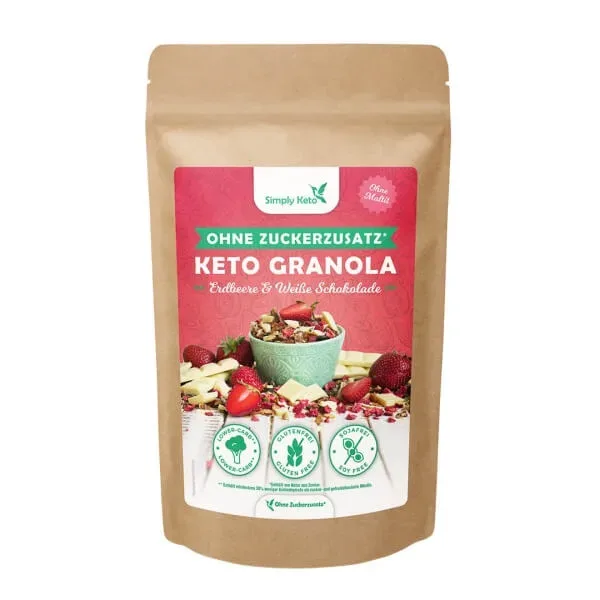 Keto erdbeer granola-simply keto