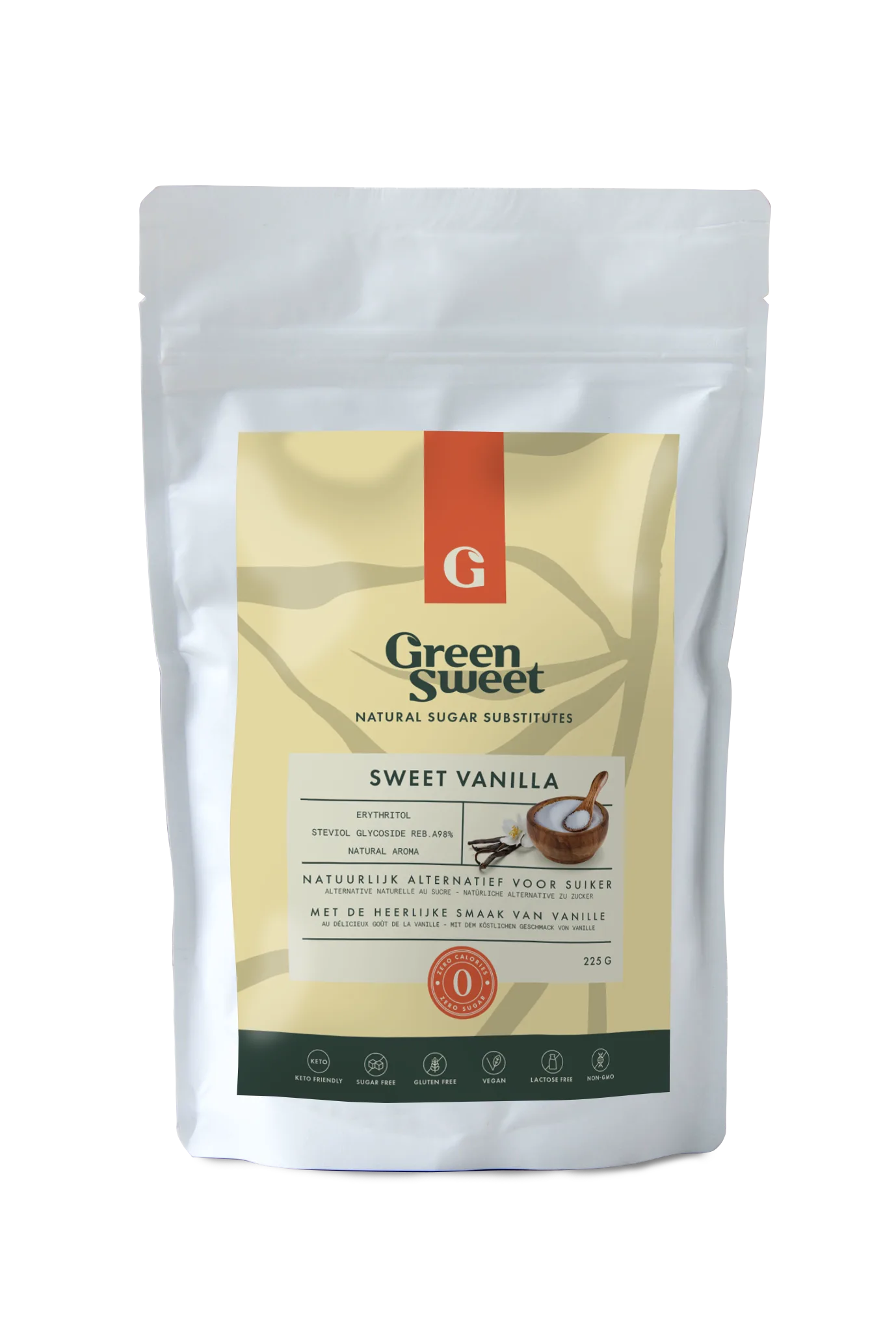 Green Sweet_Sweet Vanilla_225g Green Sweet_Sweet Vanilla - Erythrit-Stevia Mix