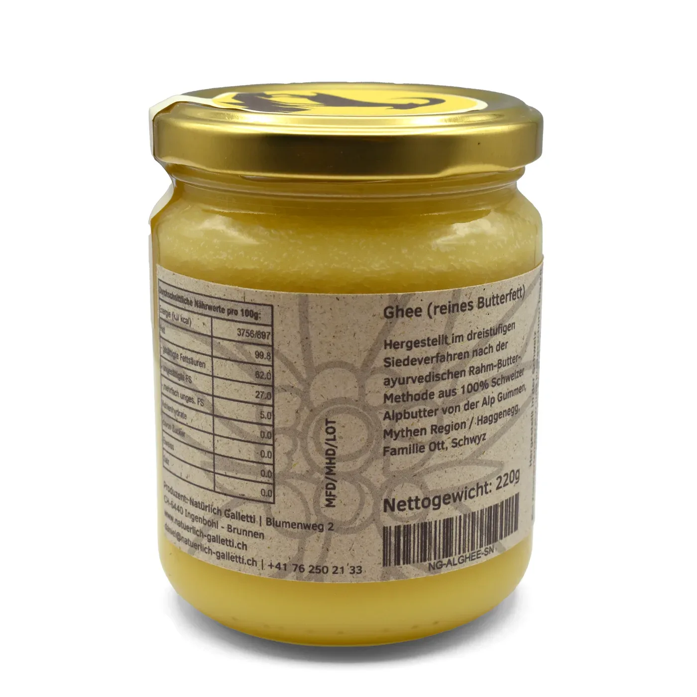 SChweizer Alpen Ghee - Natürlich Galletti