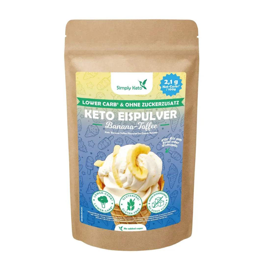 Keto Eis pulver - Banana Toffee Keto Eis pulver - Banana Toffee - Simply keto