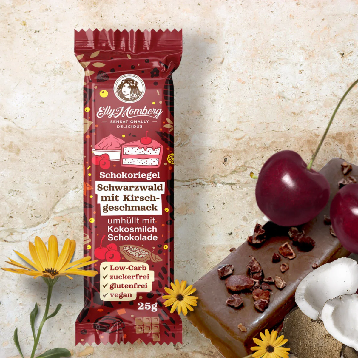 Elly momberg_Schokoriegel Schwarzwald_Kirsche lly momberg_Schokoriegel Schwarzwald_Kirsche