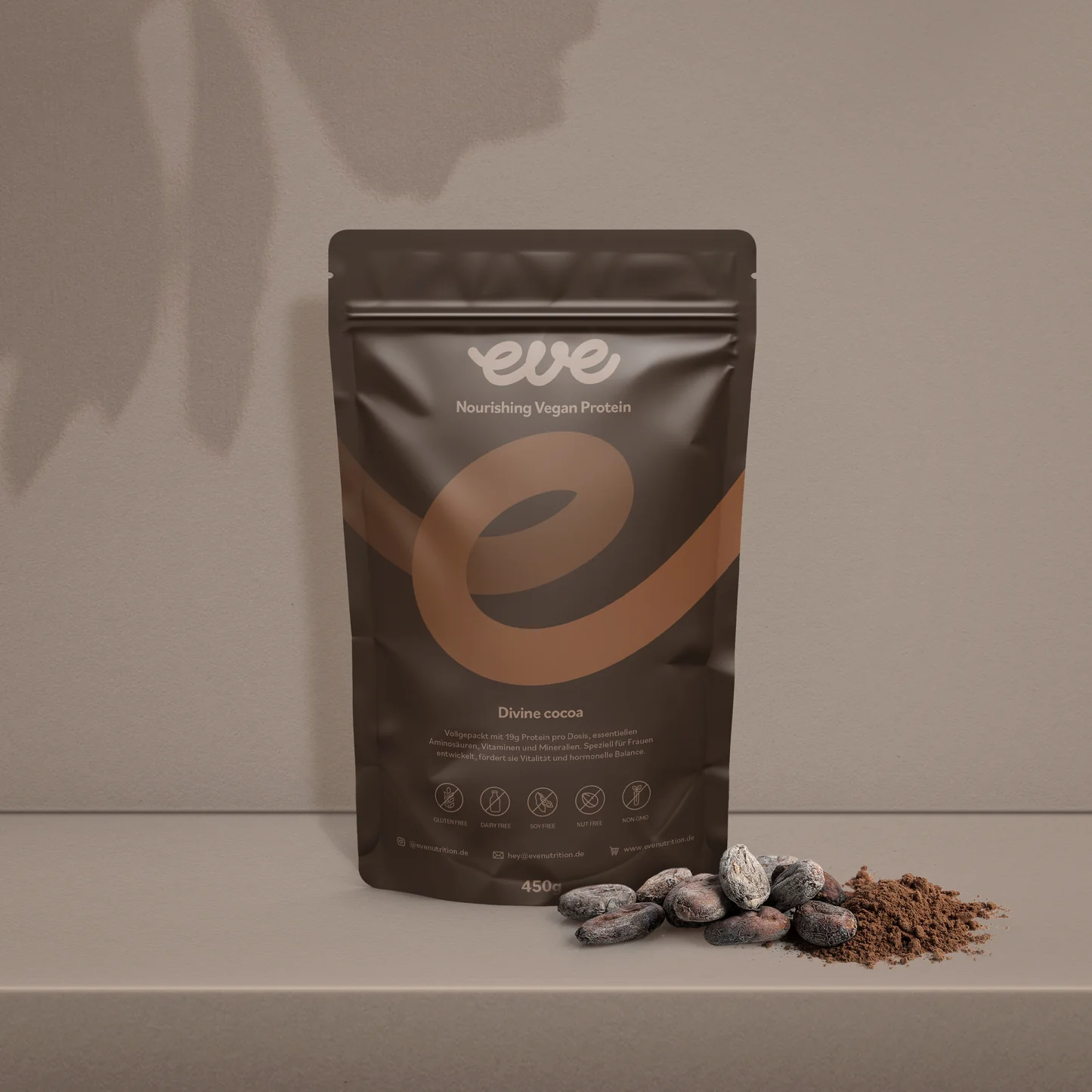 EVE -Divine cococa - Vegan Protein pulver Nourishing vegan Cacao Protein Pulver - EVE