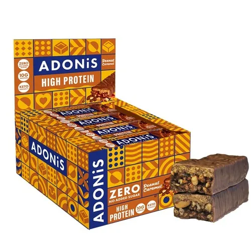 Adonis Proteinriegel, 16er PAck Adonis Proteinriegel, 16er Pack -Peanut & Caramel