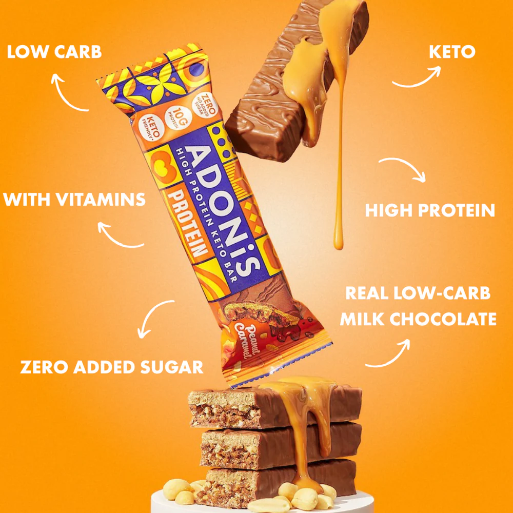 Caramel Peanut keto bar - Adonis