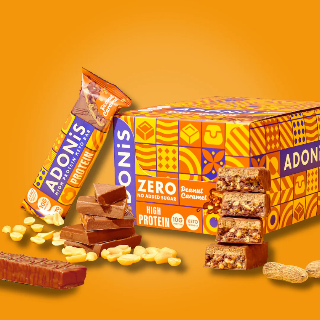 Peanut & Cramel Adonis protein bar, 16er pack Peanut & Cramel Adonis protein bar, 16er pack
