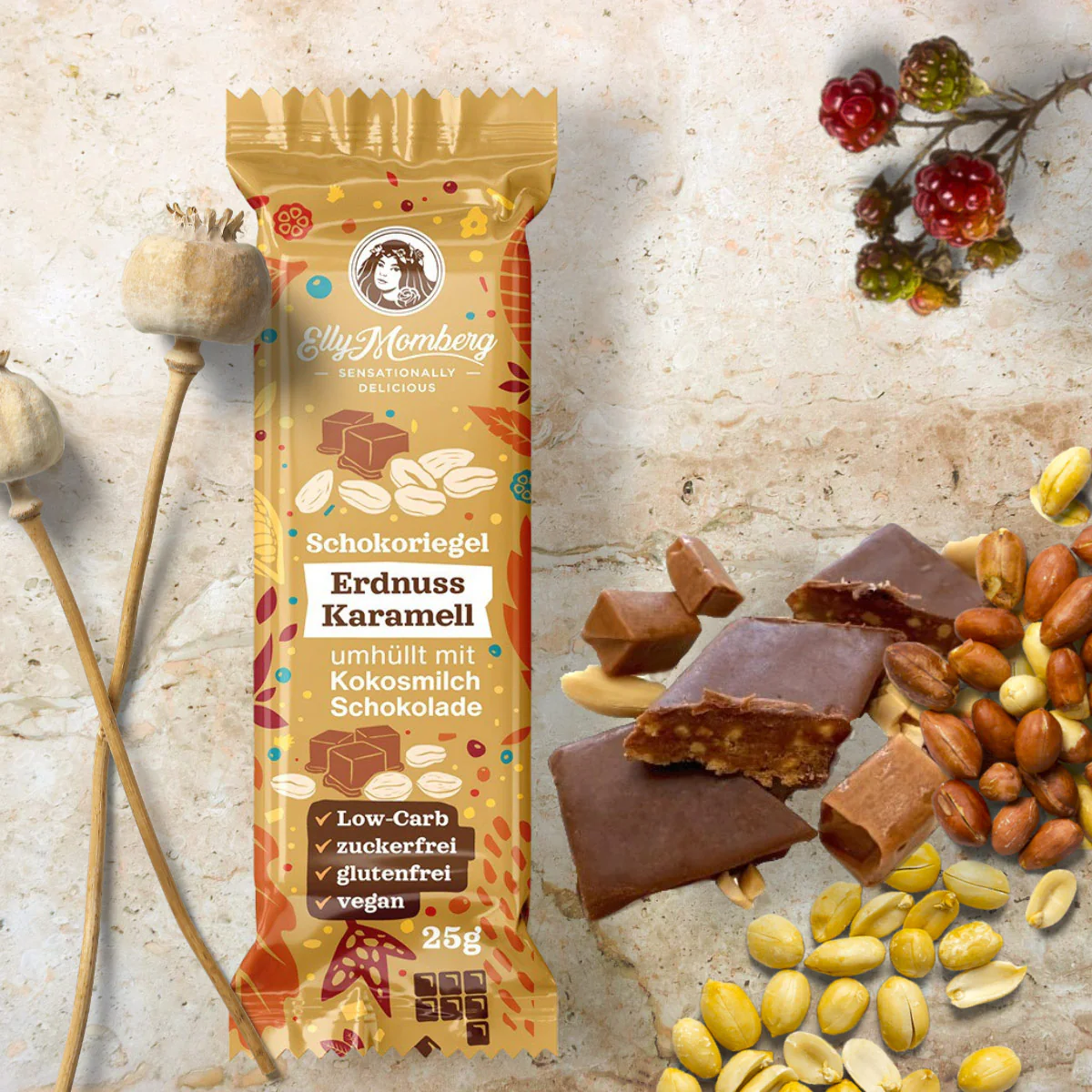 elly-momberg-shokoriegel -Erdnuss karamell elly-momberg-shokoriegel -Erdnuss karamell