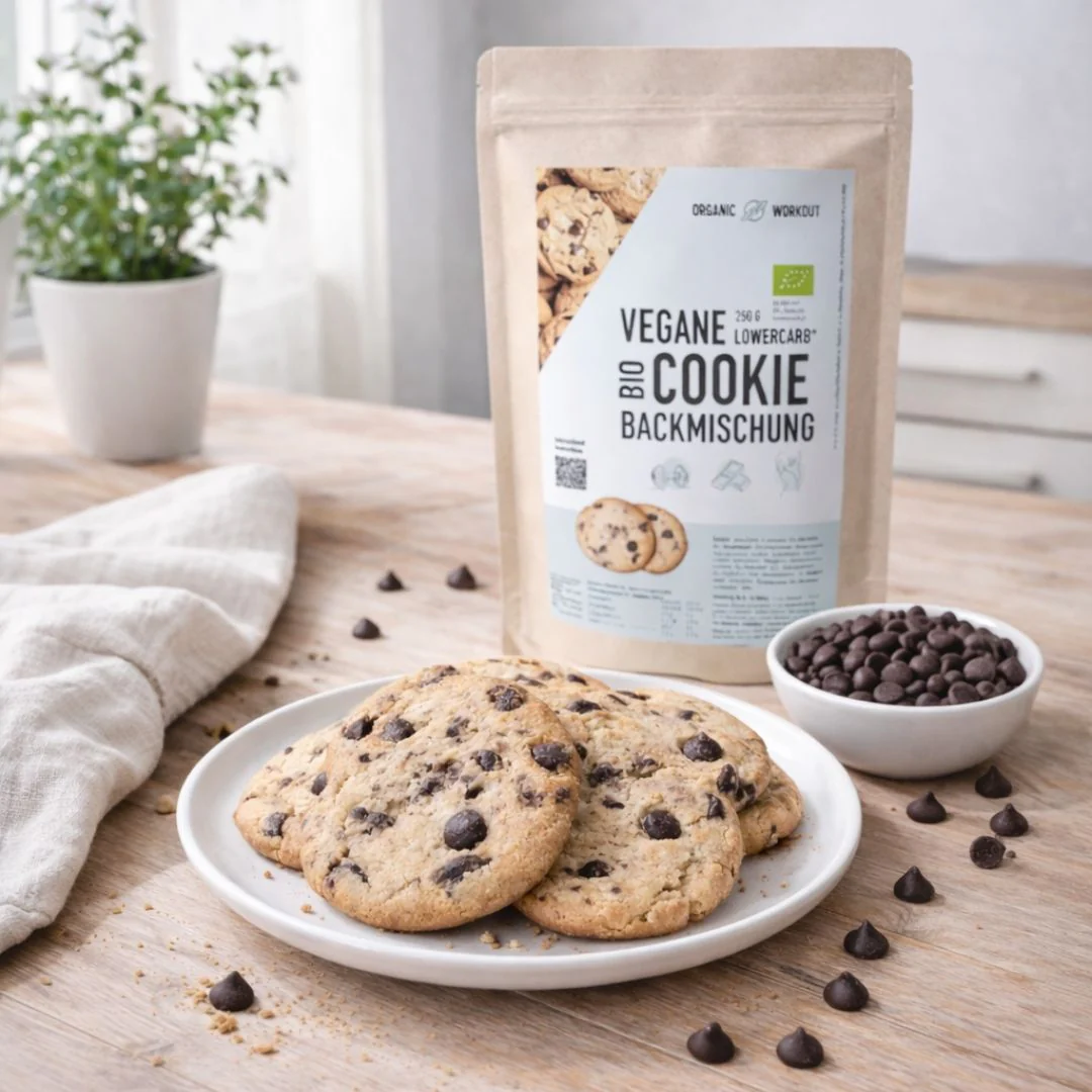 Vegane Chocolate Chip Cookie-Backmischung - Low Carb Vegane Chocolate Chip Cookie-Backmischung - Low Carb