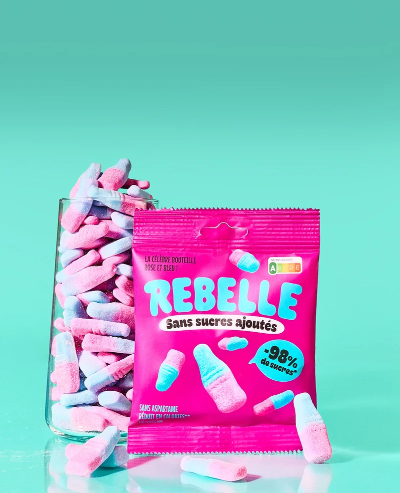 Fruchtgummi-Fläschchen - REBELLE Fruchtgummi-Fläschchen - REBELLE