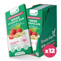Weisse Schokolade mit Erdbeeren, 12er Pack -Simply Keto